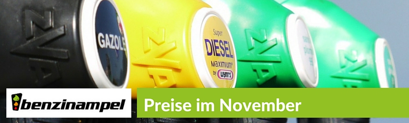 Benzinpreisentwicklung im November 2015