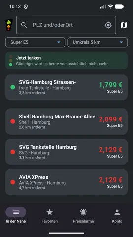 Benzinampel-App: Ampel statt Preisliste